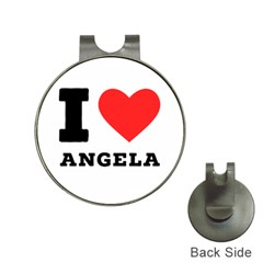 I Love Angela  Hat Clips With Golf Markers by ilovewhateva