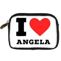 I Love Angela  Digital Camera Leather Case by ilovewhateva