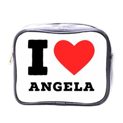 I Love Angela  Mini Toiletries Bag (one Side) by ilovewhateva