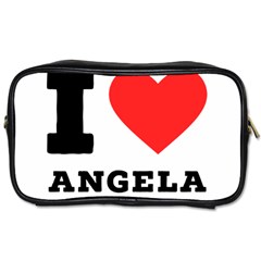 I Love Angela  Toiletries Bag (one Side) by ilovewhateva