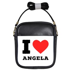 I Love Angela  Girls Sling Bag by ilovewhateva