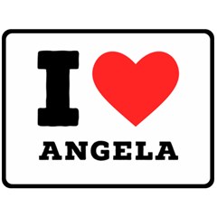 I Love Angela  One Side Fleece Blanket (large) by ilovewhateva