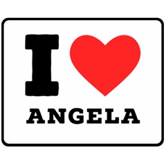 I Love Angela  One Side Fleece Blanket (medium) by ilovewhateva