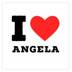 I Love Angela  Square Satin Scarf (36  X 36 ) by ilovewhateva