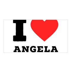 I Love Angela  Satin Shawl 45  X 80  by ilovewhateva