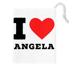 I Love Angela  Drawstring Pouch (4xl) by ilovewhateva