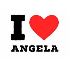 I Love Angela  One Side Premium Plush Fleece Blanket (extra Small)