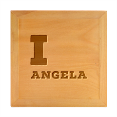 I Love Angela  Wood Photo Frame Cube