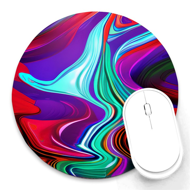 Fluid Background Round Mousepad