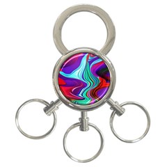 Fluid Background 3-ring Key Chain by GardenOfOphir