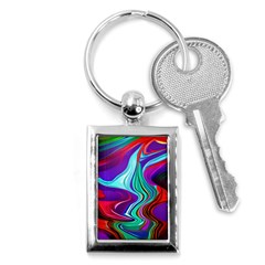 Fluid Background Key Chain (rectangle) by GardenOfOphir