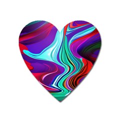 Fluid Background Heart Magnet by GardenOfOphir