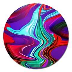 Fluid Background Magnet 5  (round) by GardenOfOphir