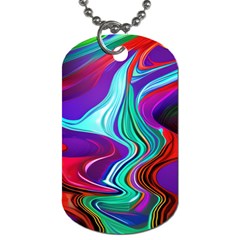 Fluid Background Dog Tag (one Side) by GardenOfOphir