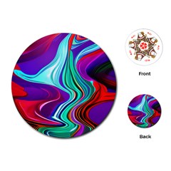 Fluid Background Playing Cards Single Design (round) by GardenOfOphir