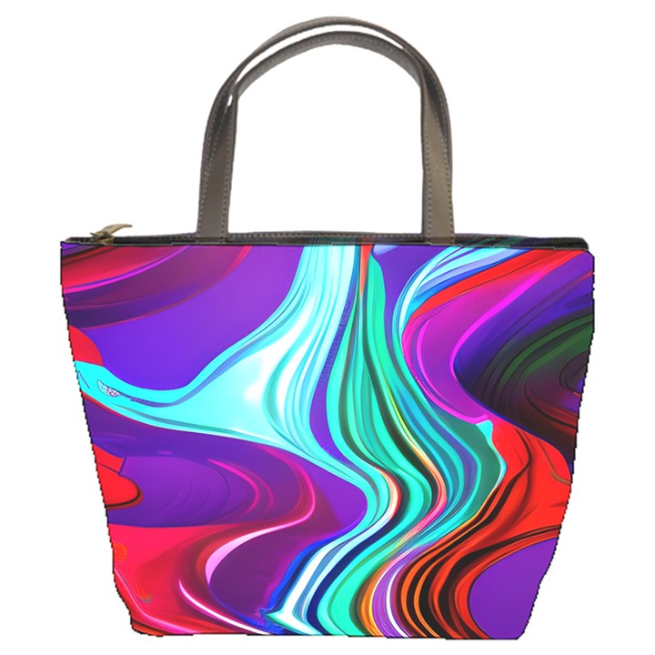 Fluid Background Bucket Bag