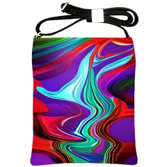 Fluid Background Shoulder Sling Bag by GardenOfOphir