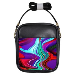 Fluid Background Girls Sling Bag by GardenOfOphir