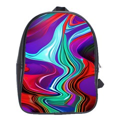 Fluid Background School Bag (xl)