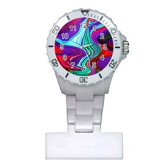 Fluid Background Plastic Nurses Watch by GardenOfOphir