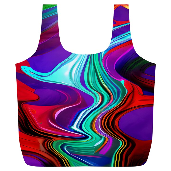 Fluid Background Full Print Recycle Bag (XL)