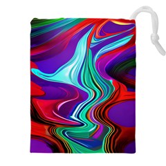 Fluid Background Drawstring Pouch (4xl) by GardenOfOphir