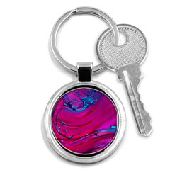 Fluid Art Pattern Key Chain (round) by GardenOfOphir