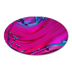 Fluid Art Pattern Oval Magnet by GardenOfOphir