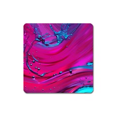 Fluid Art Pattern Square Magnet by GardenOfOphir