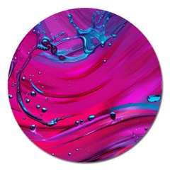 Fluid Art Pattern Magnet 5  (round) by GardenOfOphir