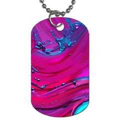 Fluid Art Pattern Dog Tag (one Side) by GardenOfOphir