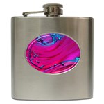 Fluid Art Pattern Hip Flask (6 oz) Front