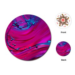 Fluid Art Pattern Playing Cards Single Design (round) by GardenOfOphir