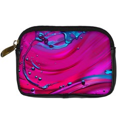 Fluid Art Pattern Digital Camera Leather Case by GardenOfOphir