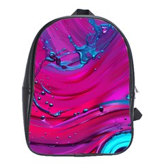 Fluid Art Pattern School Bag (large) by GardenOfOphir