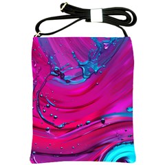 Fluid Art Pattern Shoulder Sling Bag by GardenOfOphir