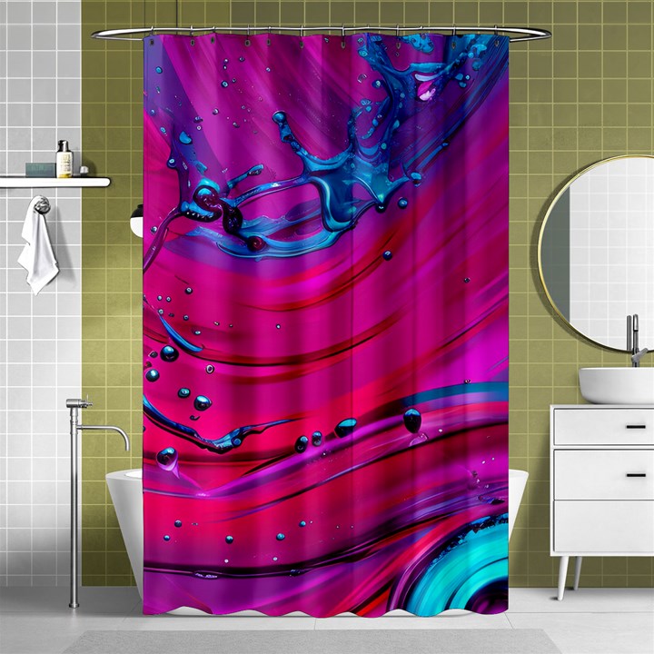 Fluid Art Pattern Shower Curtain 48  x 72  (Small) 