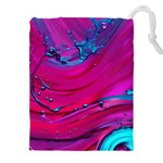 Fluid Art Pattern Drawstring Pouch (4XL) Front