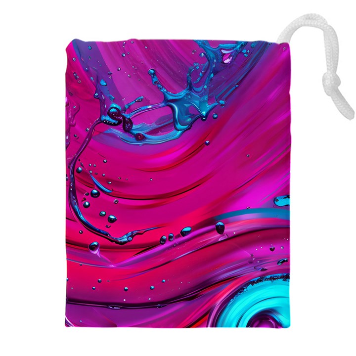 Fluid Art Pattern Drawstring Pouch (4XL)