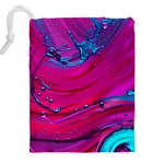 Fluid Art Pattern Drawstring Pouch (4XL) Back