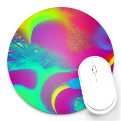 Fluid Background Round Mousepad by GardenOfOphir