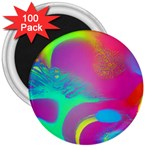 Fluid Background 3  Magnets (100 pack) Front