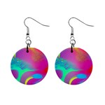 Fluid Background Mini Button Earrings Front