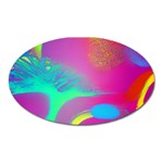 Fluid Background Oval Magnet Front