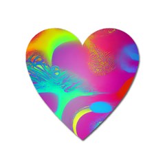 Fluid Background Heart Magnet by GardenOfOphir