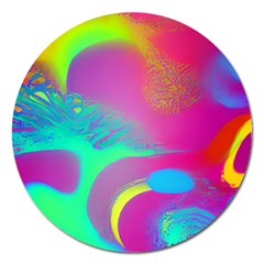 Fluid Background Magnet 5  (round) by GardenOfOphir