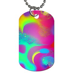 Fluid Background Dog Tag (one Side) by GardenOfOphir