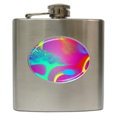 Fluid Background Hip Flask (6 Oz) by GardenOfOphir