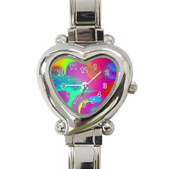 Fluid Background Heart Italian Charm Watch by GardenOfOphir