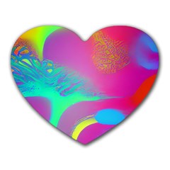 Fluid Background Heart Mousepad by GardenOfOphir